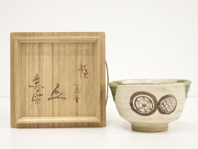 JAPANESE TEA CEREMONY / CHAWAN(TEA BOWL) / ORIBE WARE / ARTISAN WORK
